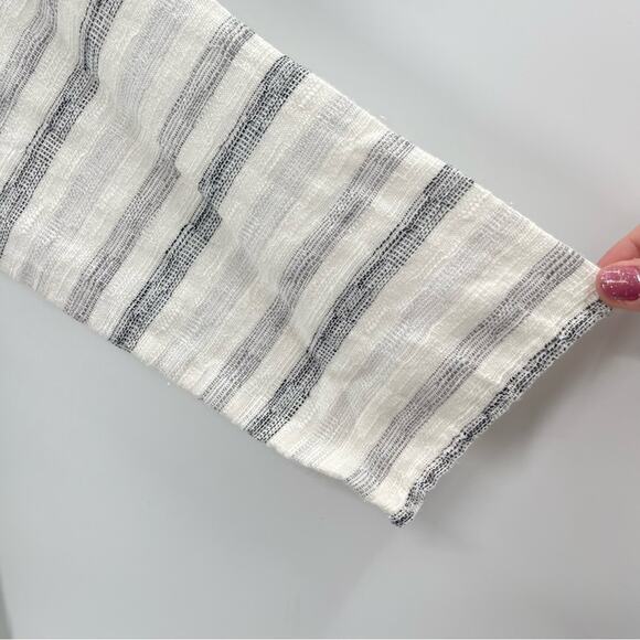 Pure Jill Linen Cotton Striped Button Down Lagenlook 3/4 Sleeve Shirt Tunic XS - Picture 5 of 10